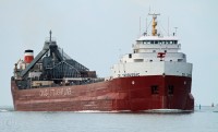 Upbound off Lake Erie, the CSL Tadoussac navigates her way to the Detroit River\'s Amherstburg Channel.