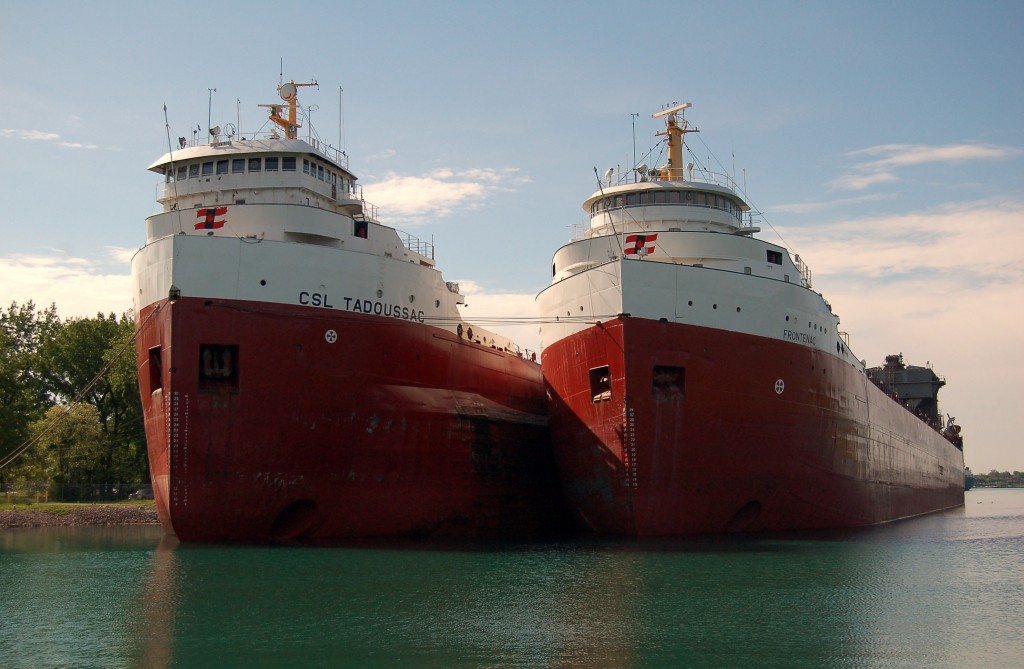 It's mid season and time for some boats to enter layup, usually the first to lay up are the older ships of the fleet. Here are CSL's Tadoussac and Frontenac in the north slip at Sarnia.