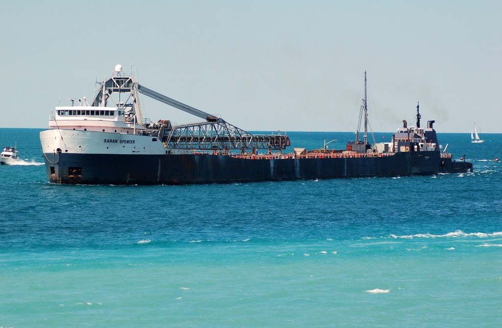 Barge Sarah Spencer down bound at Sarnia entering the st. clair river being pushed by tug Jane Ann IV. This set was common around the area at the time but was up for sale in 2005. I never saw it after this. It likely entered long term layup in the Rouge River at Detroit.