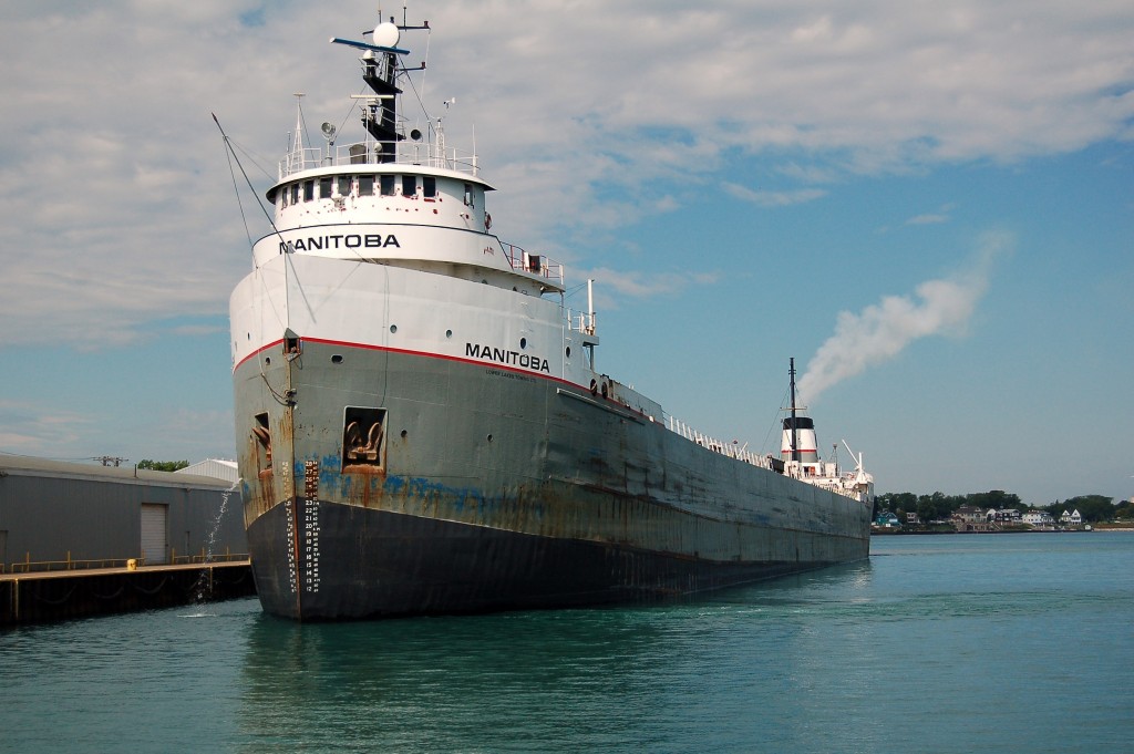 Manitoba arriving at the government docks in Sarnia to tie up, the vessel just recently came out of mid season layup in Sarnia at the north slip, hopefully it will be back out again soon.