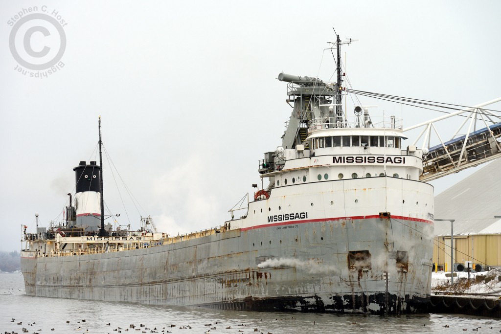 Mississagi sits at Bunge Oilseeds in Hamilton - across from Pier 11 of the Port of Hamilton.