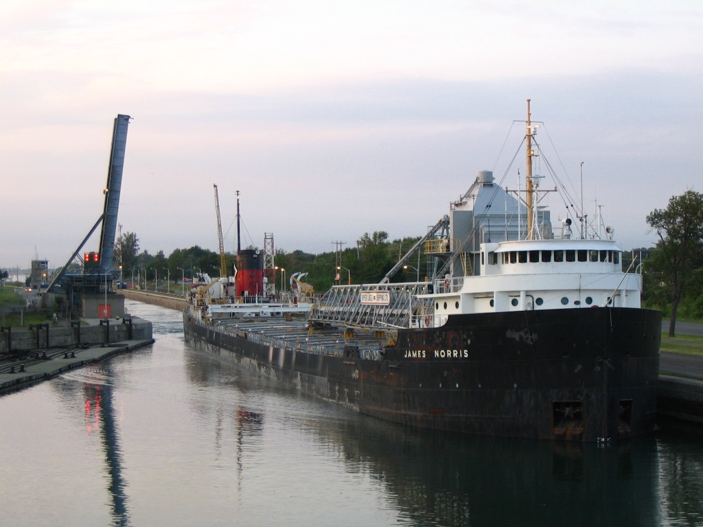 James Norris exits lock 8 upbound in the Welland Canal.