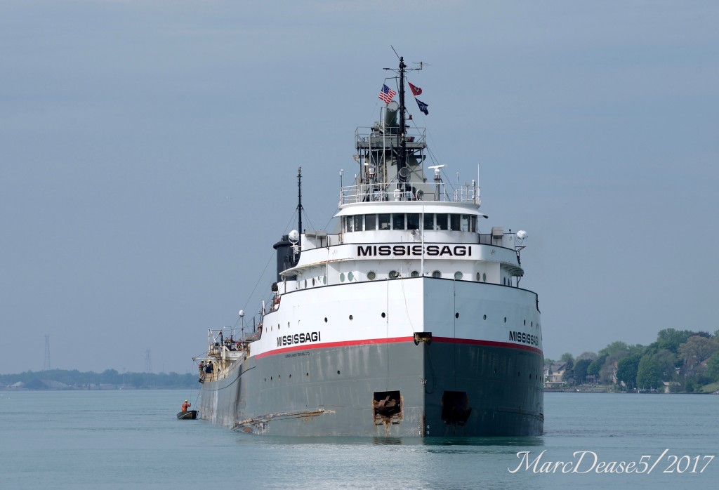 Mississagi arriving at the City Dock in Sarnia with a load of stone.
